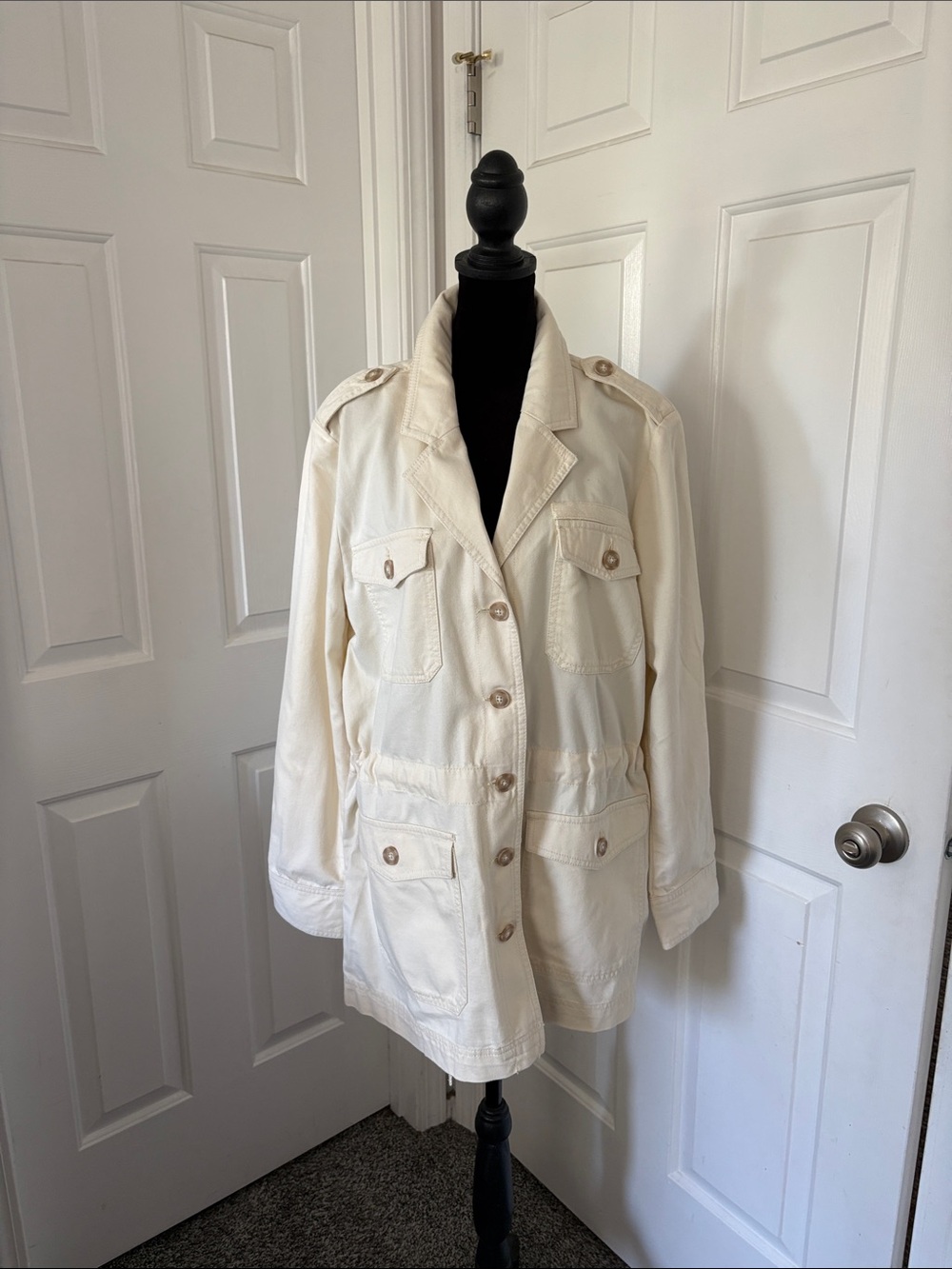 LOFT Cream Utility Field Jacket